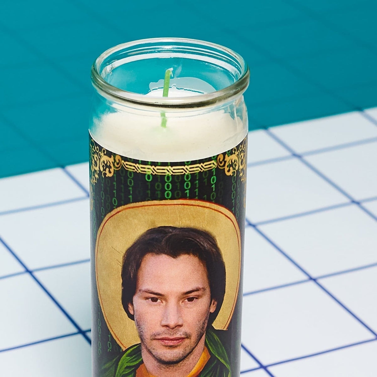 Keanu Reeves Pillar Candle Bobbyk - Candle - Celebrity -