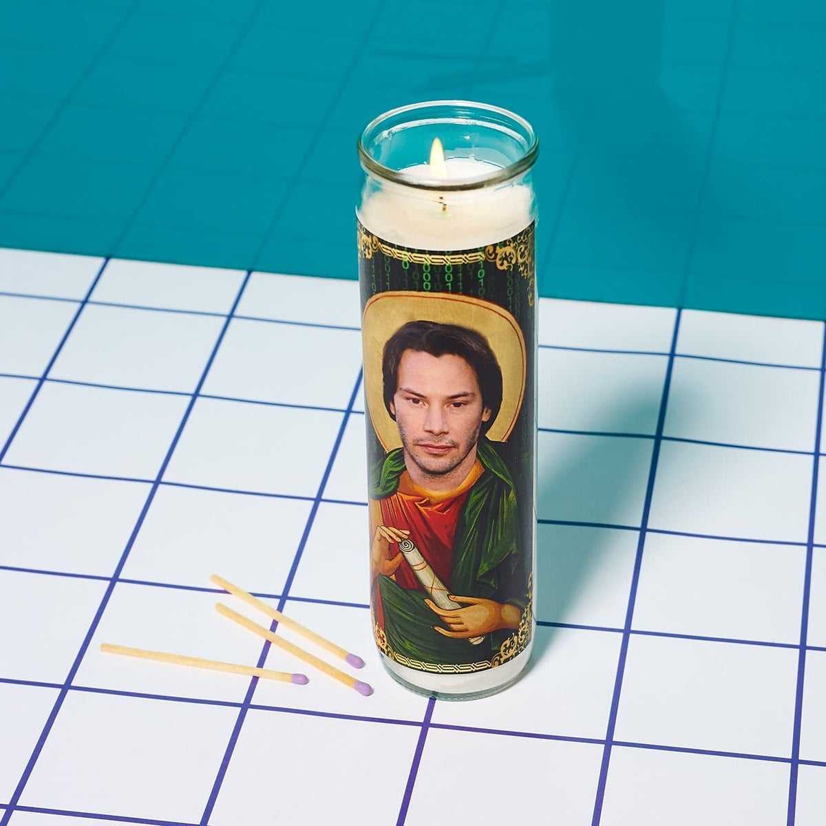 Keanu Reeves Pillar Candle Bobbyk - Candle - Celebrity -
