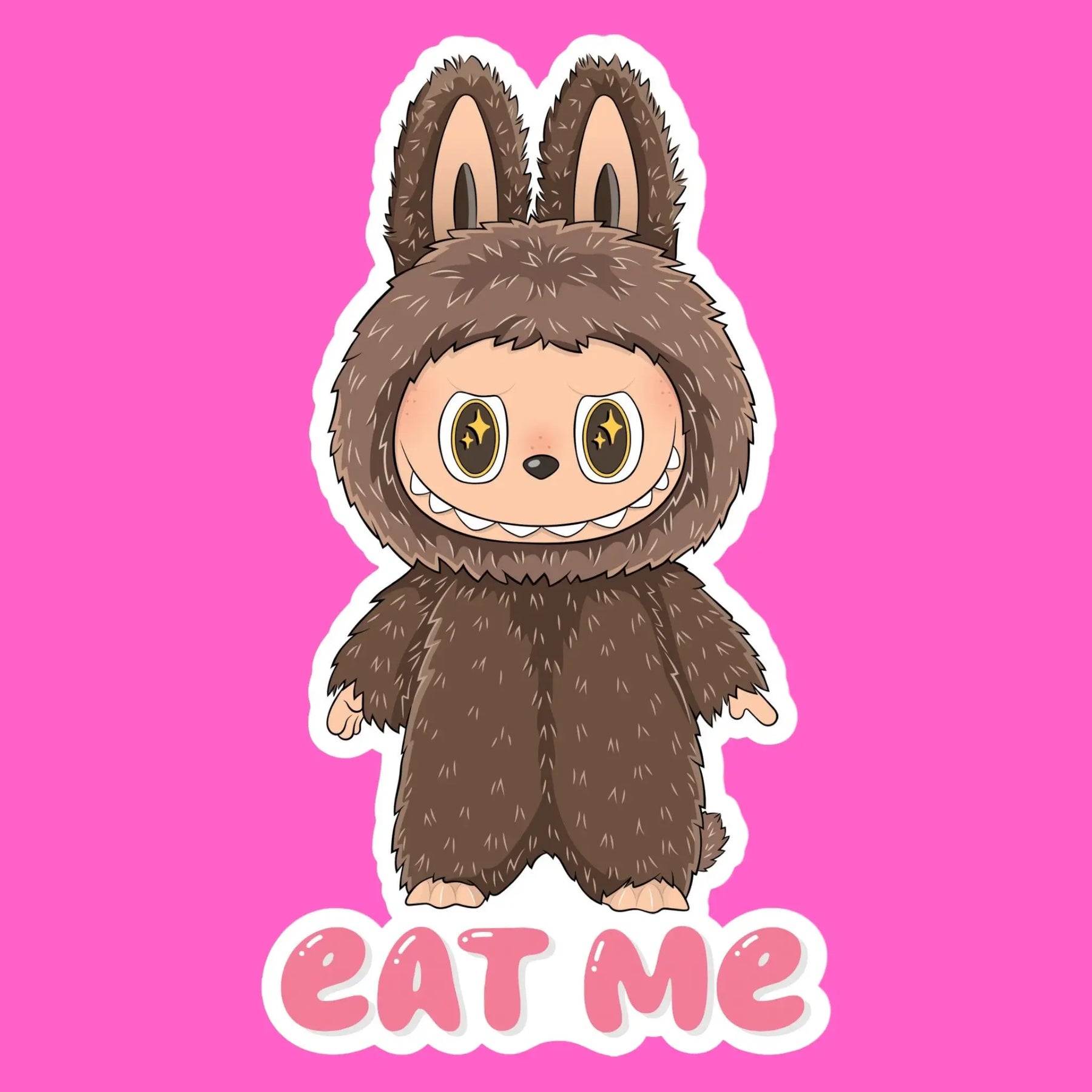 Labubu Eat me Die Cut Sticker - Kawaii Vinyl | Friends Nyc