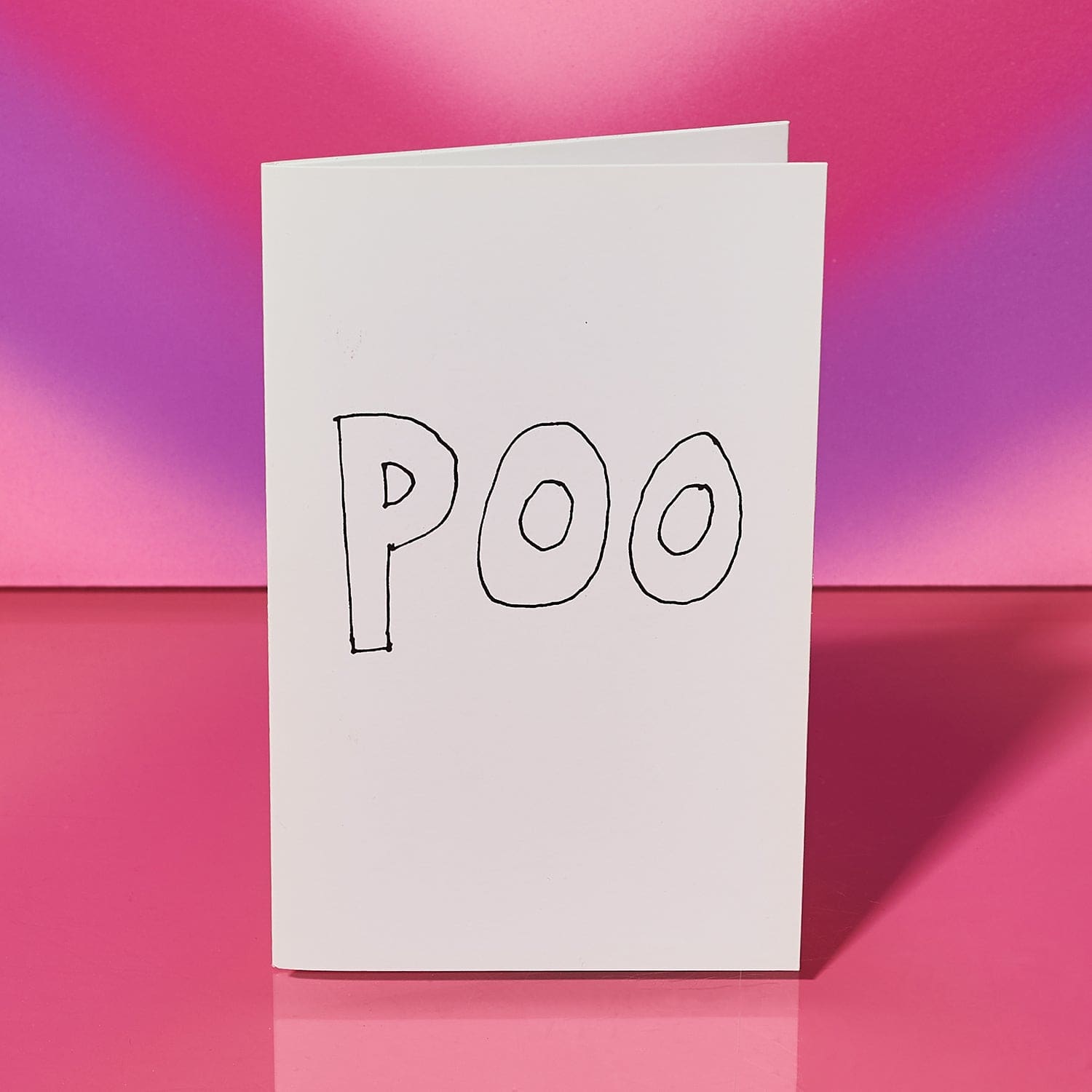 Young Lady Poo Greeting Card Artist Made - Funny Card - Gag