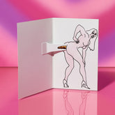 Young Lady Poo Greeting Card Artist Made - Funny Card - Gag