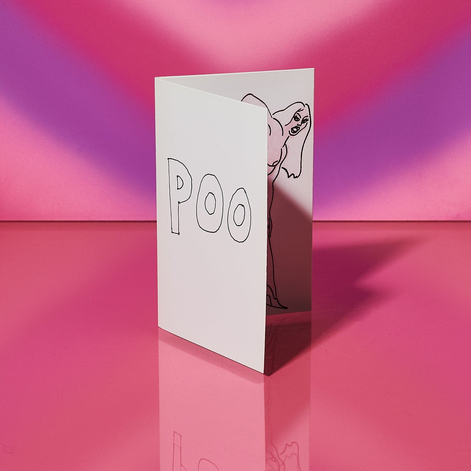 Young Lady Poo Greeting Card Artist Made - Funny Card - Gag
