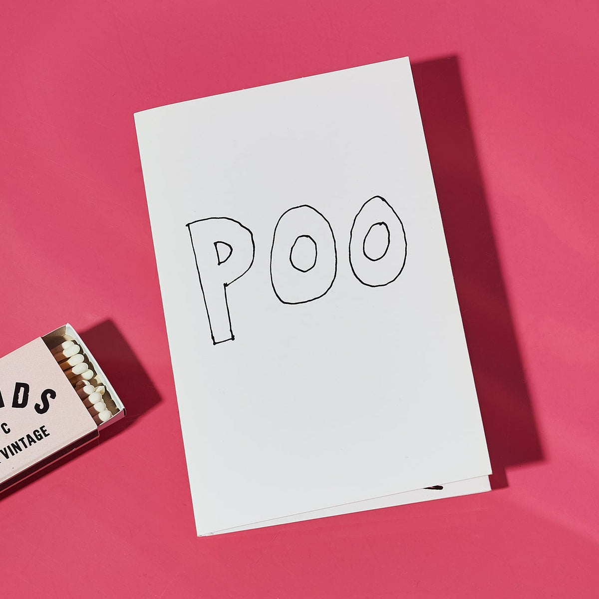 Young Lady Poo Greeting Card Artist Made - Funny Card - Gag