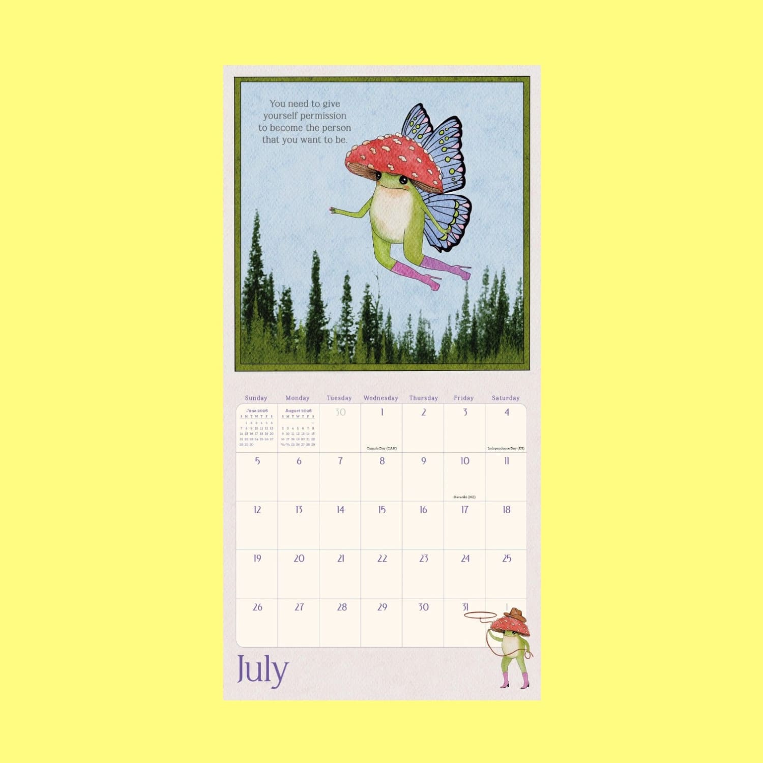 The Little Frog’s Guide to Self Care Mini Wall Calendar