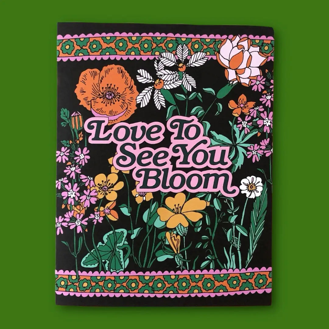 Love to See you Bloom Greeting Card Blank - Card - Congrats