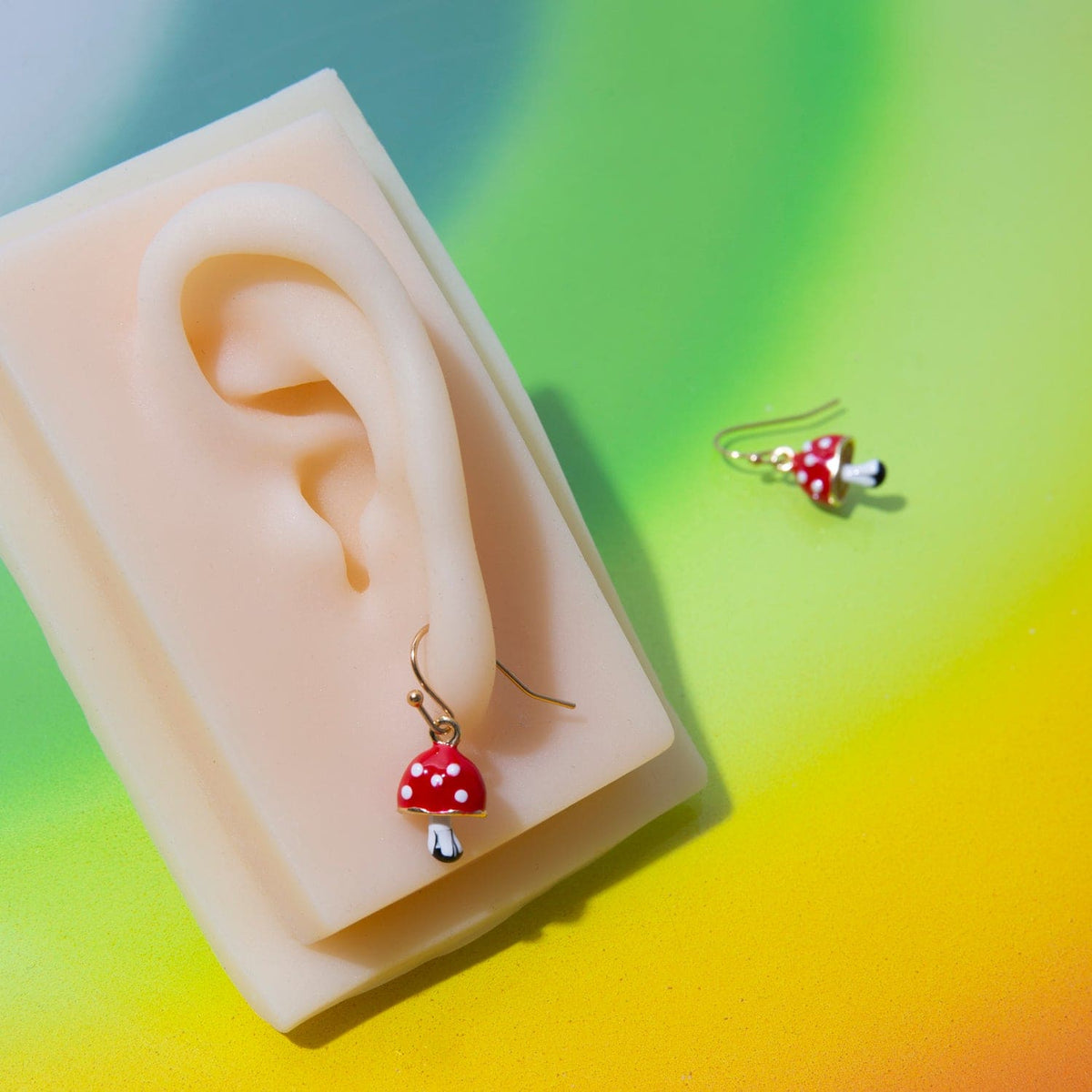 Magic Toadstool Mushroom Earrings 60s - Earrings -