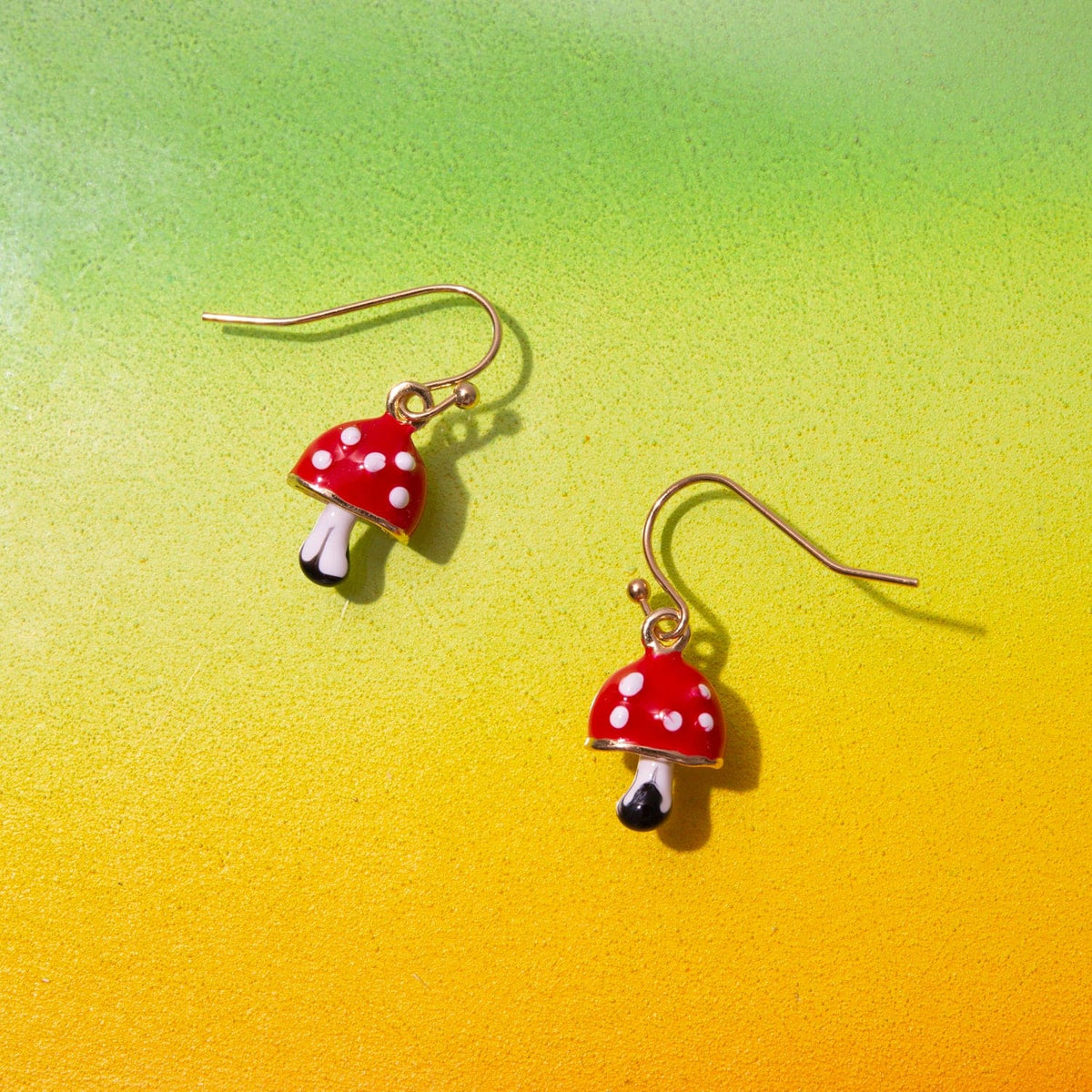 Magic Toadstool Mushroom Earrings 60s - Earrings -