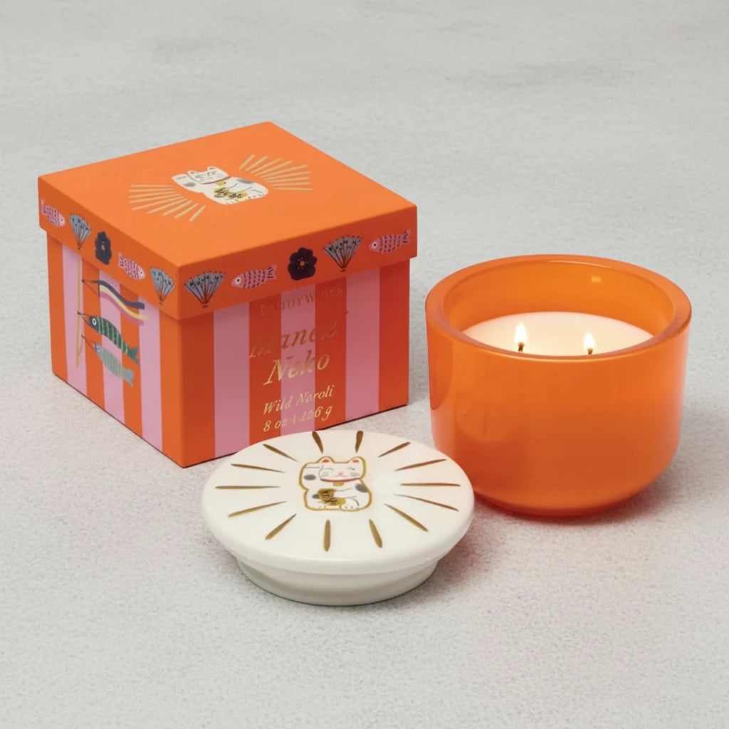 Maneki Neko Cat Charmed Candle 8 Oz Wild Neroli | Friends
