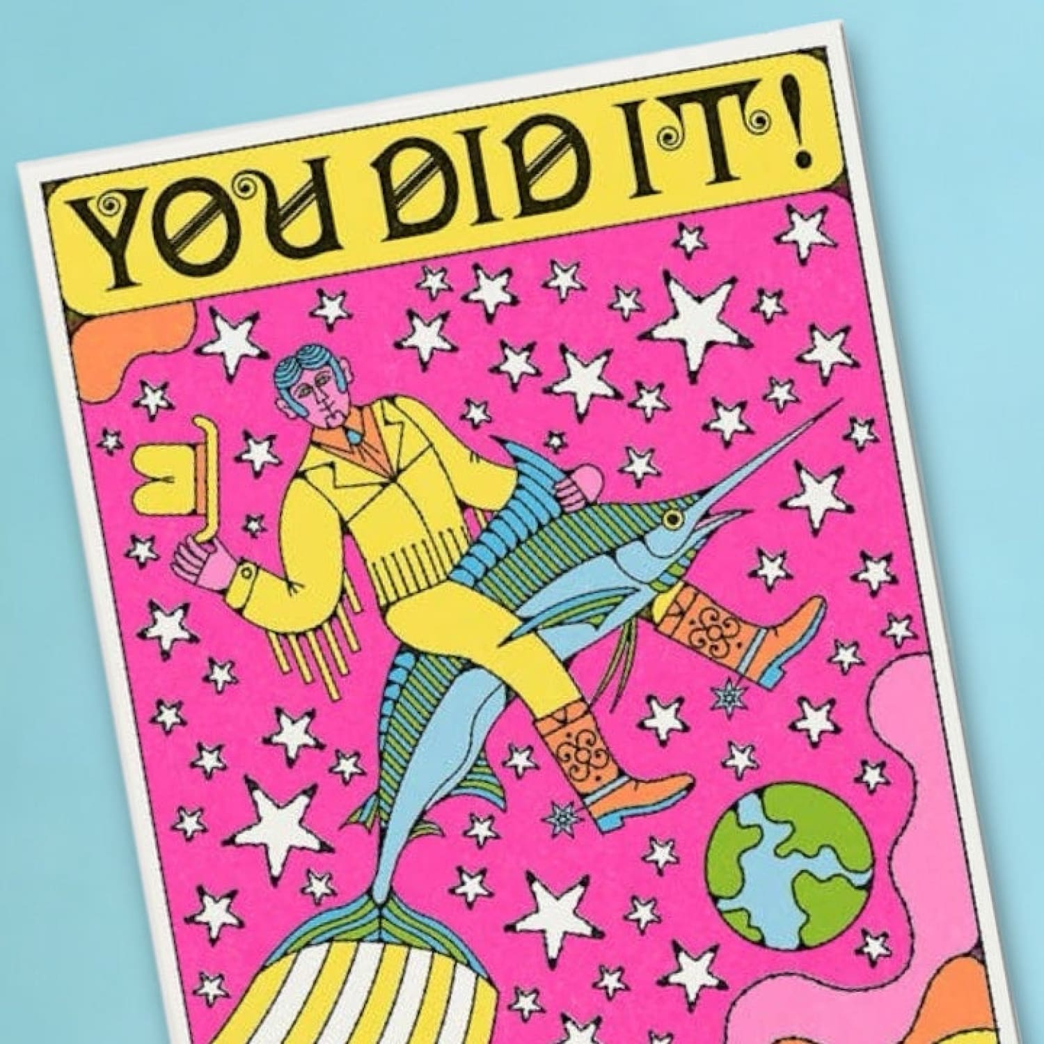 Marlin Rodeo Congratulations Greeting Card | Friends NYC Gift Shop