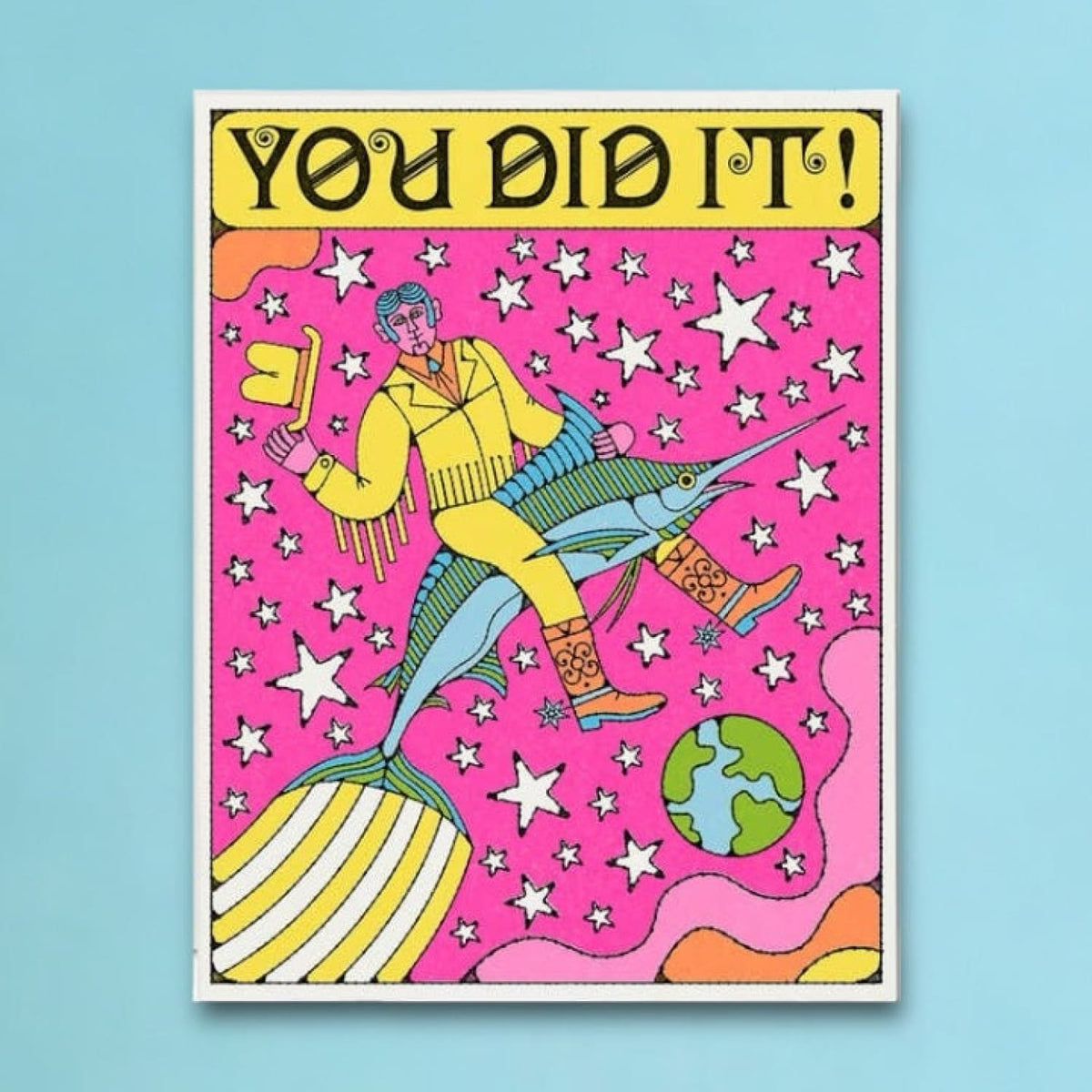 Marlin Rodeo Congratulations Greeting Card A2 - Blank