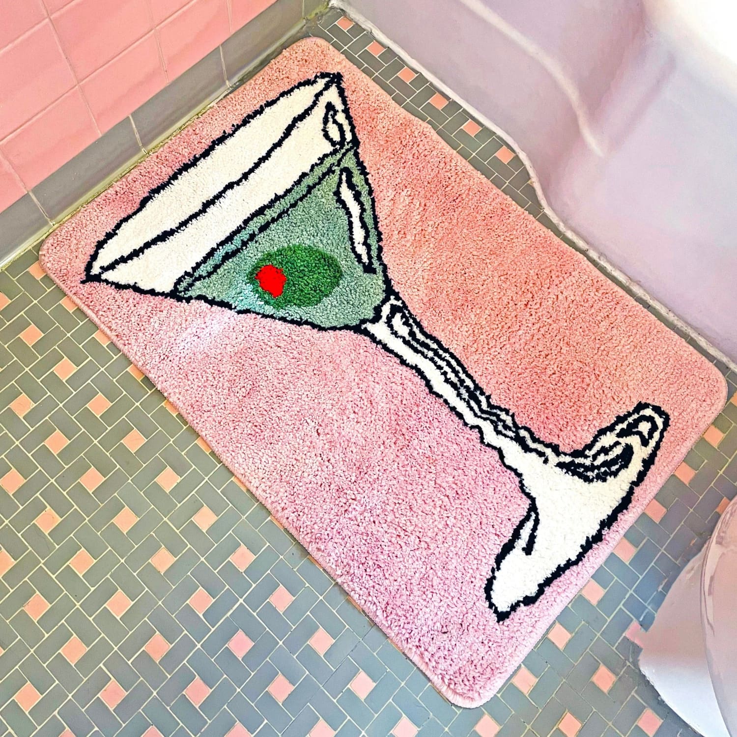Martini Indoor Rug Fake Food - Home Decor - Martini