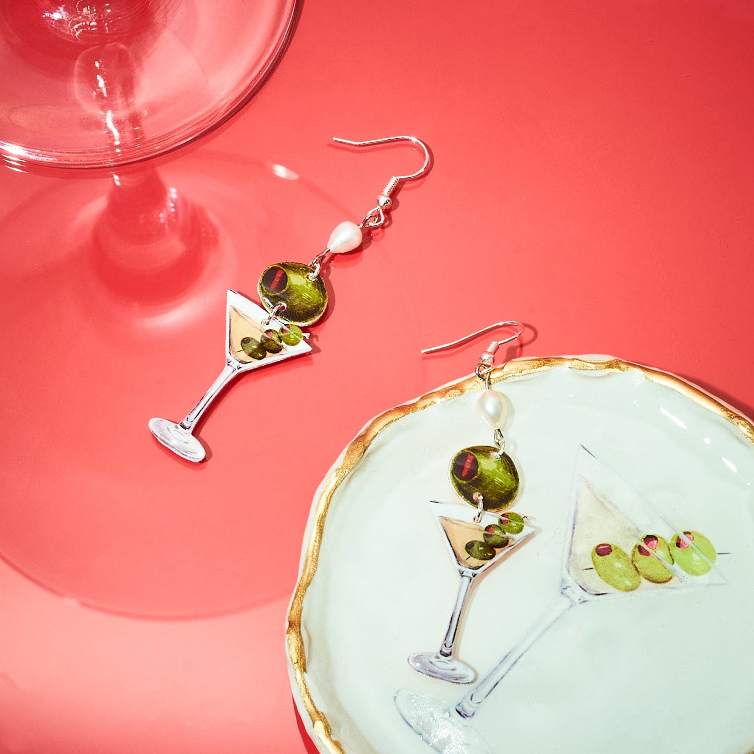 Martini Girl Earrings Accessories - Collab - Cute Earrings -