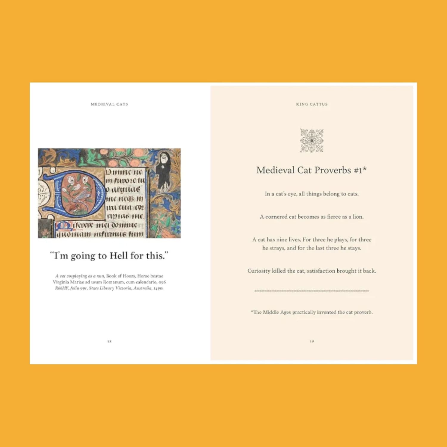 Medieval Cats Art Book Arts and Crafts Cats Coffee Table