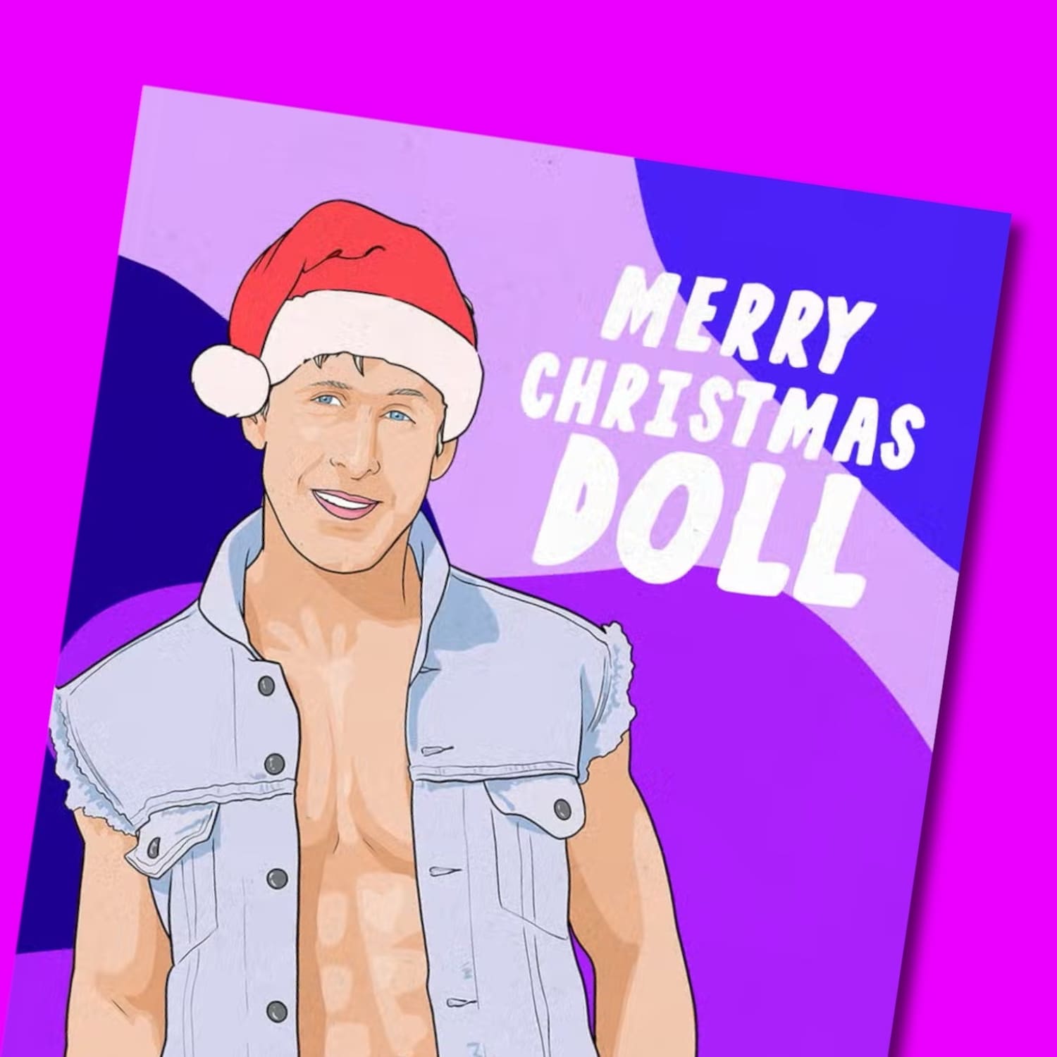 Holiday Greeting Card Ryan Merry Christmans Doll 0723 -