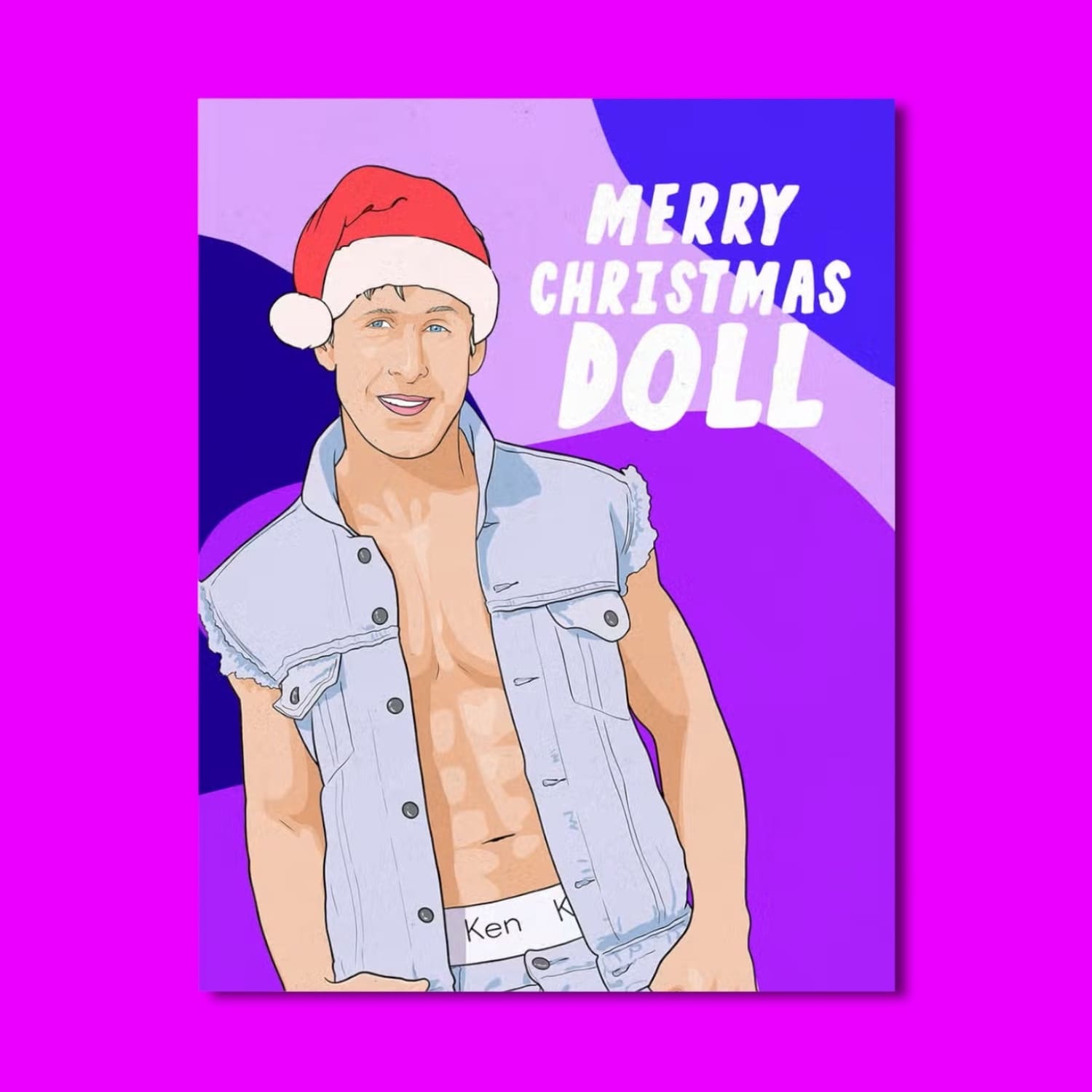 Holiday Greeting Card Ryan Merry Christmans Doll 0723 -