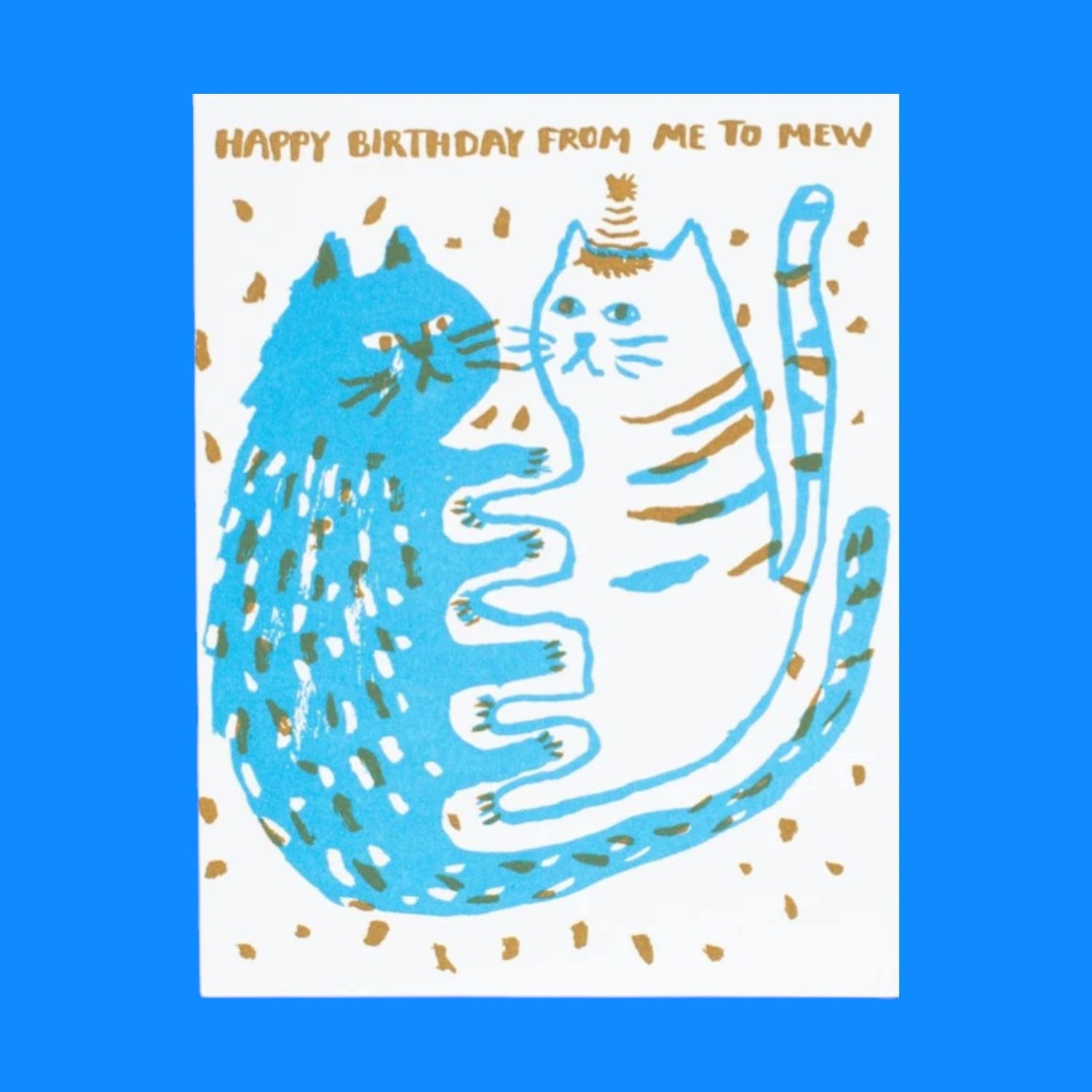 From me to Mew Birthday Greeting Card Birthday - Card - Cat