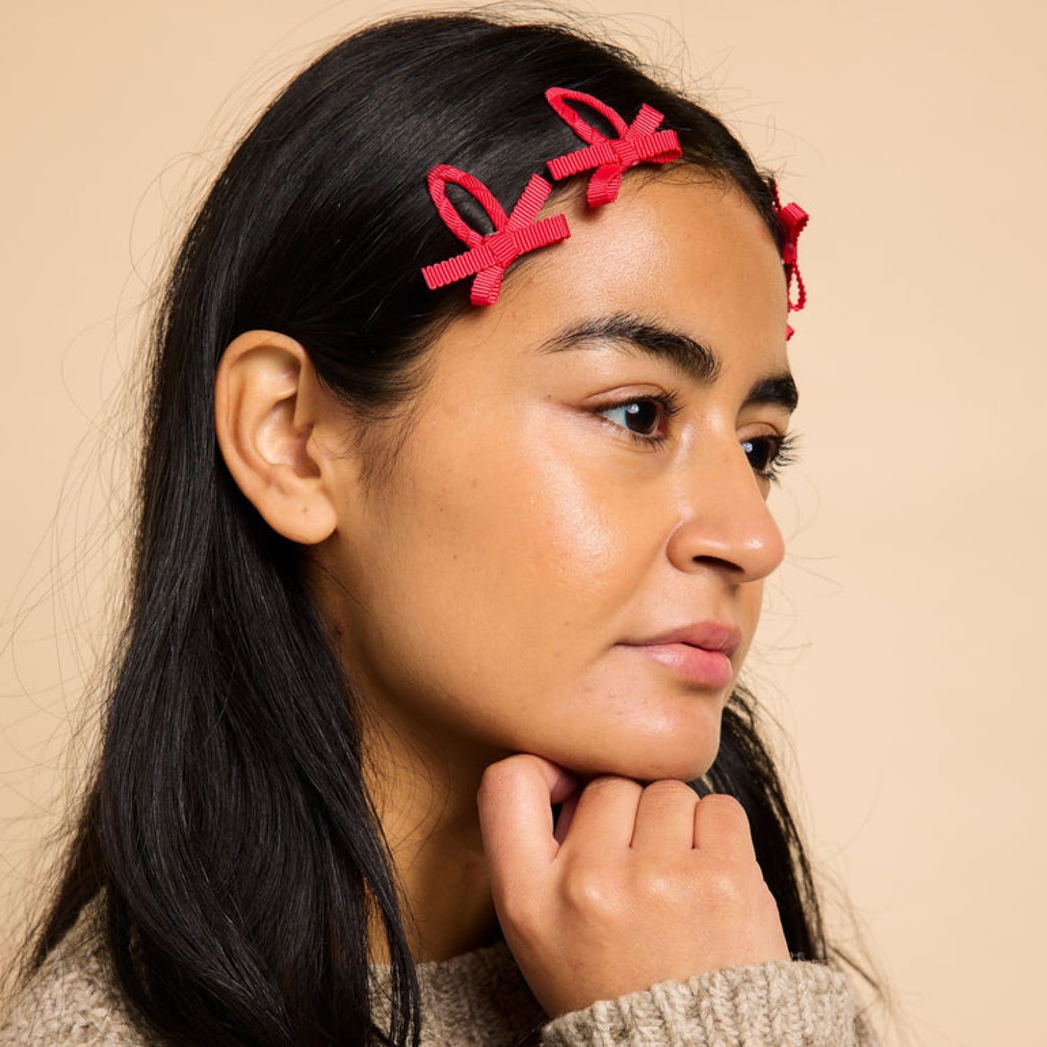 Mini Bow Snap Hair Clips