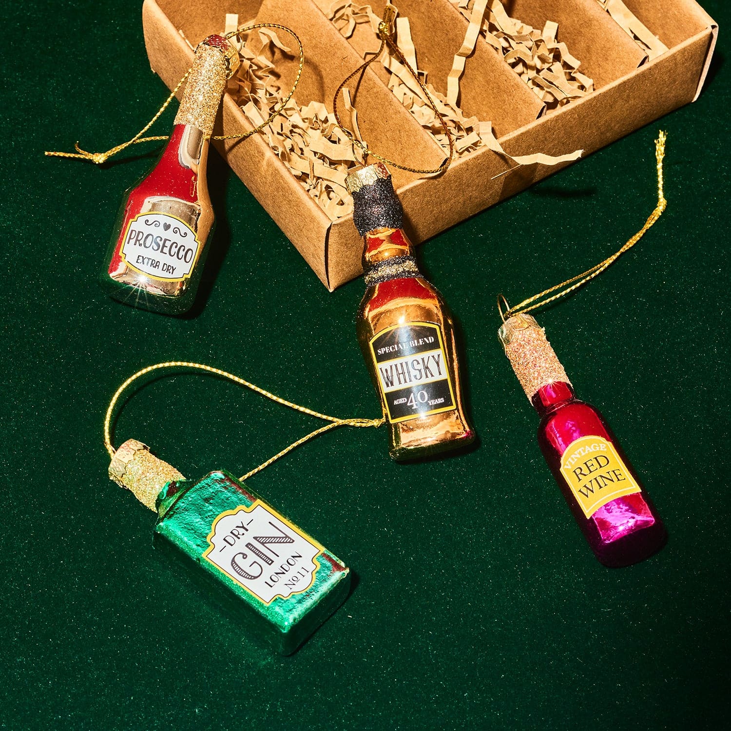 Liquor Bottle Ornament Set Onsite25 - Xdiscountable