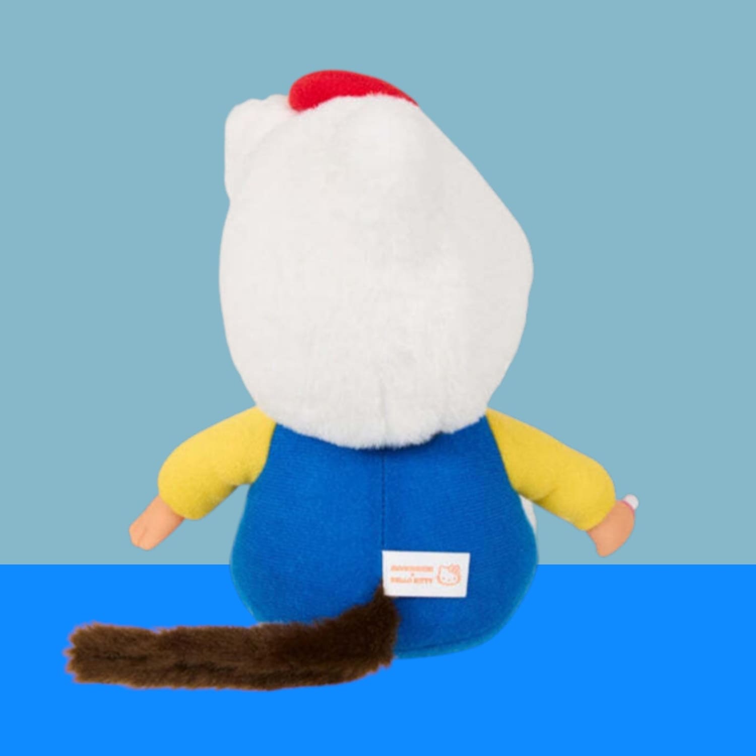 Monchhichi x Hello Kitty Collectible Plush with Blue Jumper