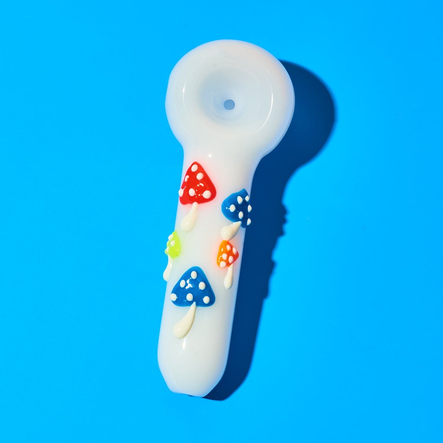 Mushroom Applique Hand Pipe Ph178 Hand Pipe - Smoke