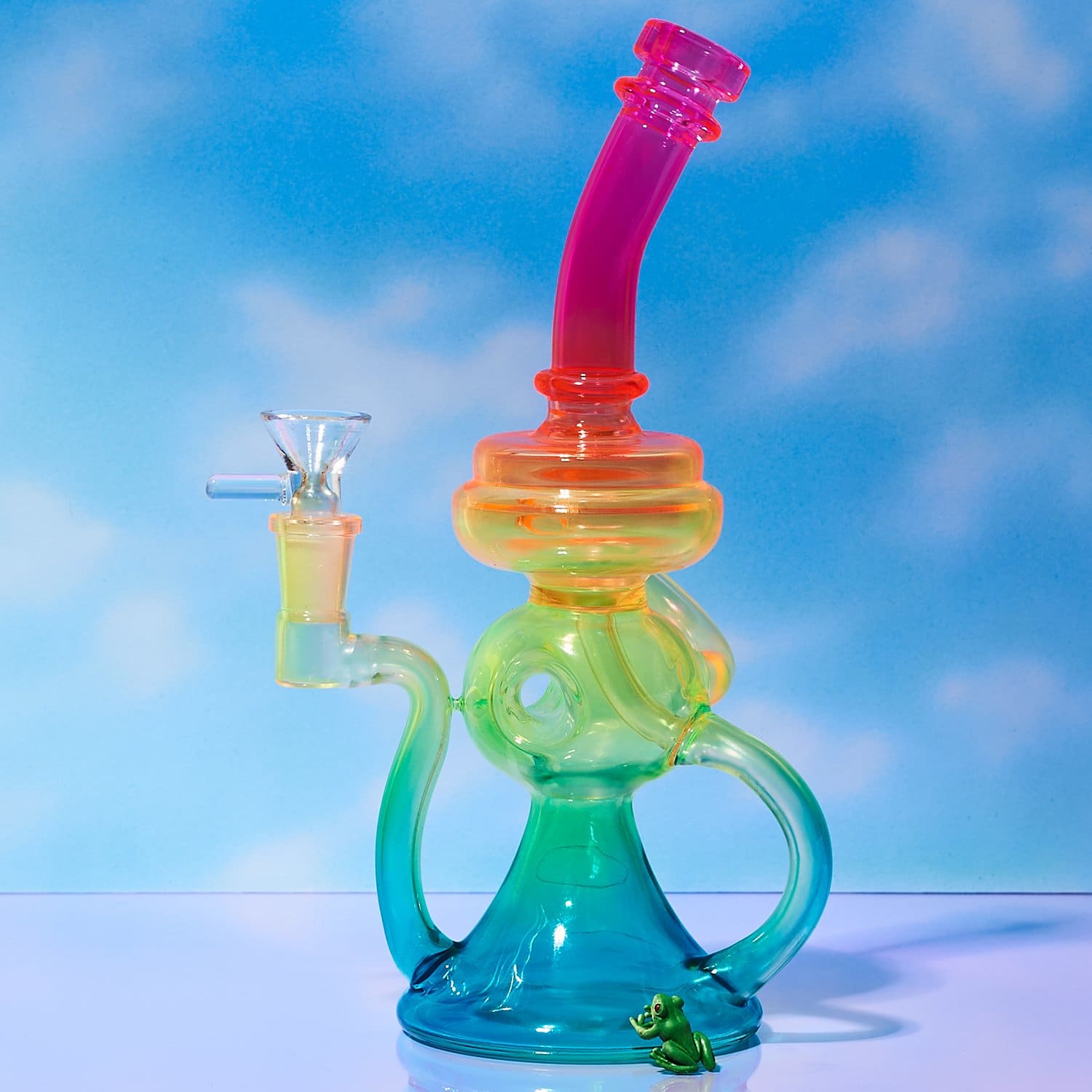Neon Rainbow Recycler Beaker Beaker - Breakfast of Champions