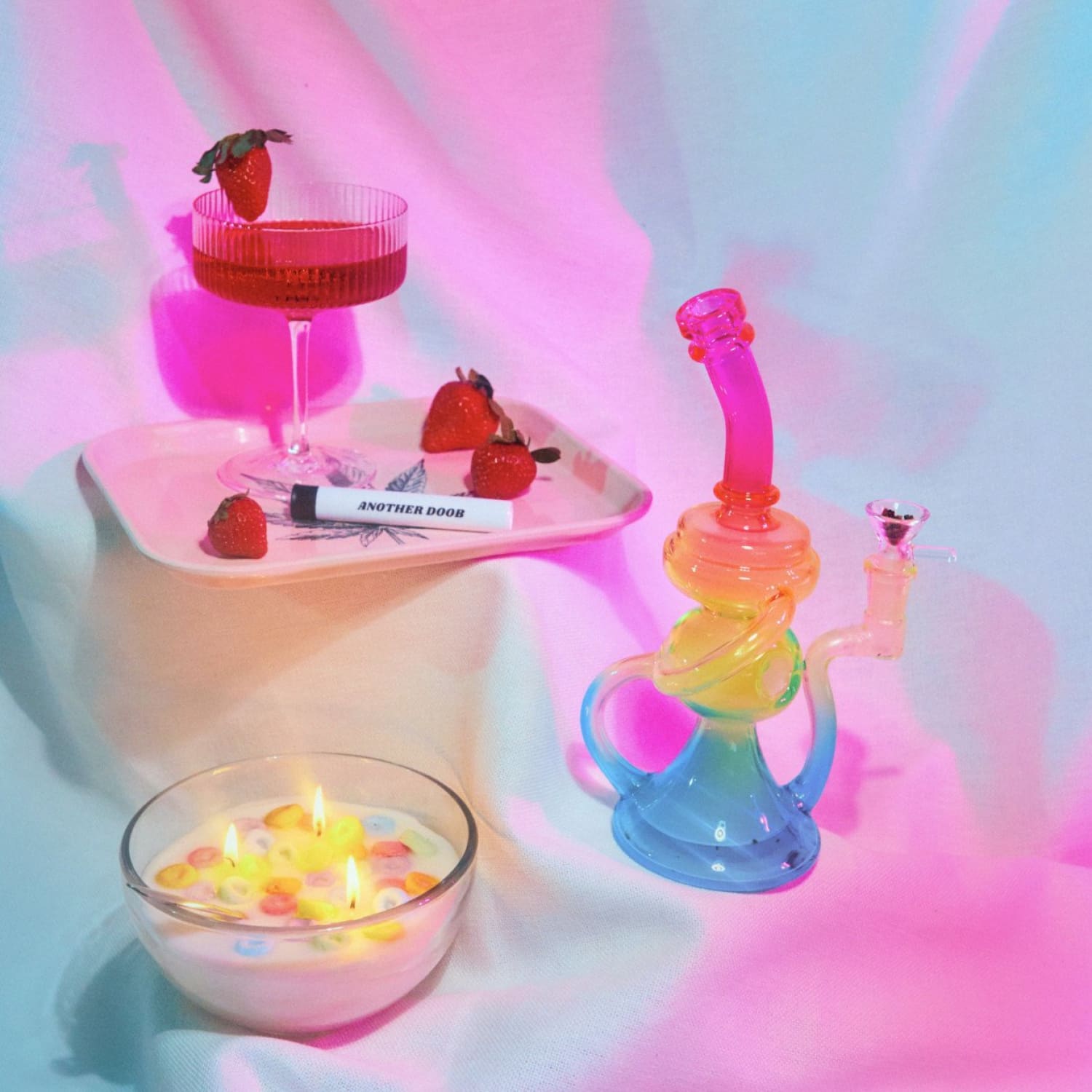 Neon Rainbow Beaker Beaker - Breakfast of Champions -