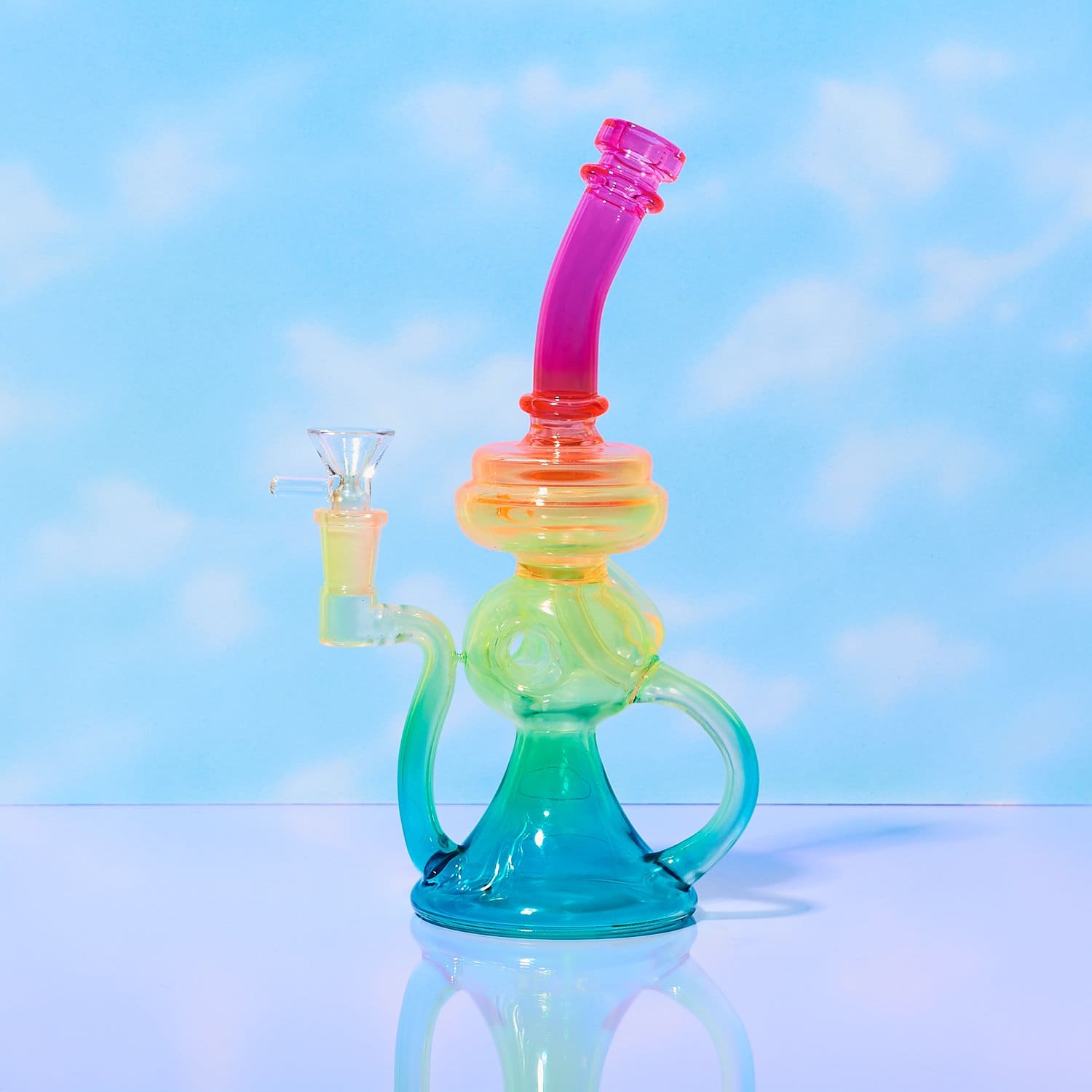 Neon Rainbow Recycler Beaker Beaker - Breakfast of Champions