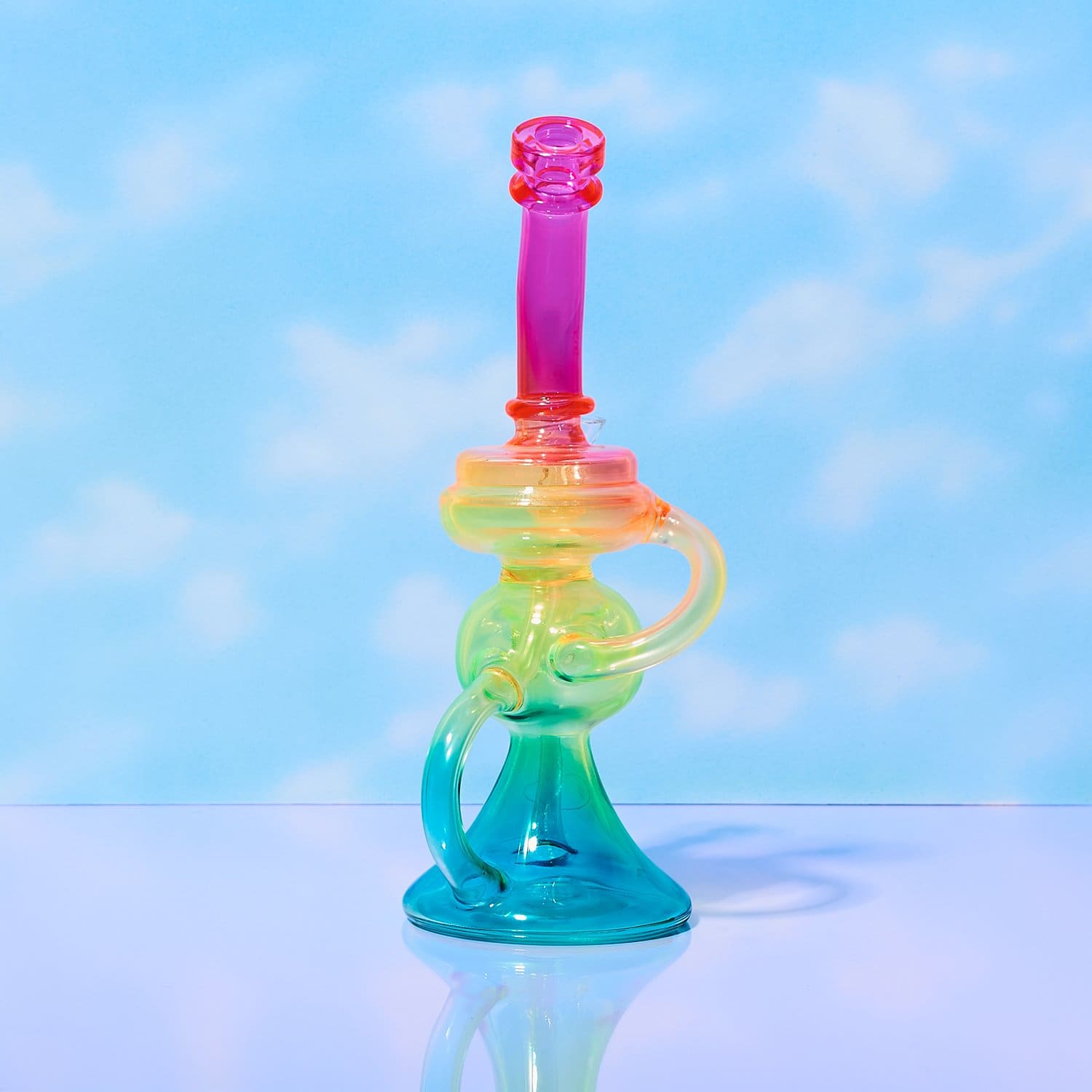 Neon Rainbow Recycler Beaker Beaker - Breakfast of Champions
