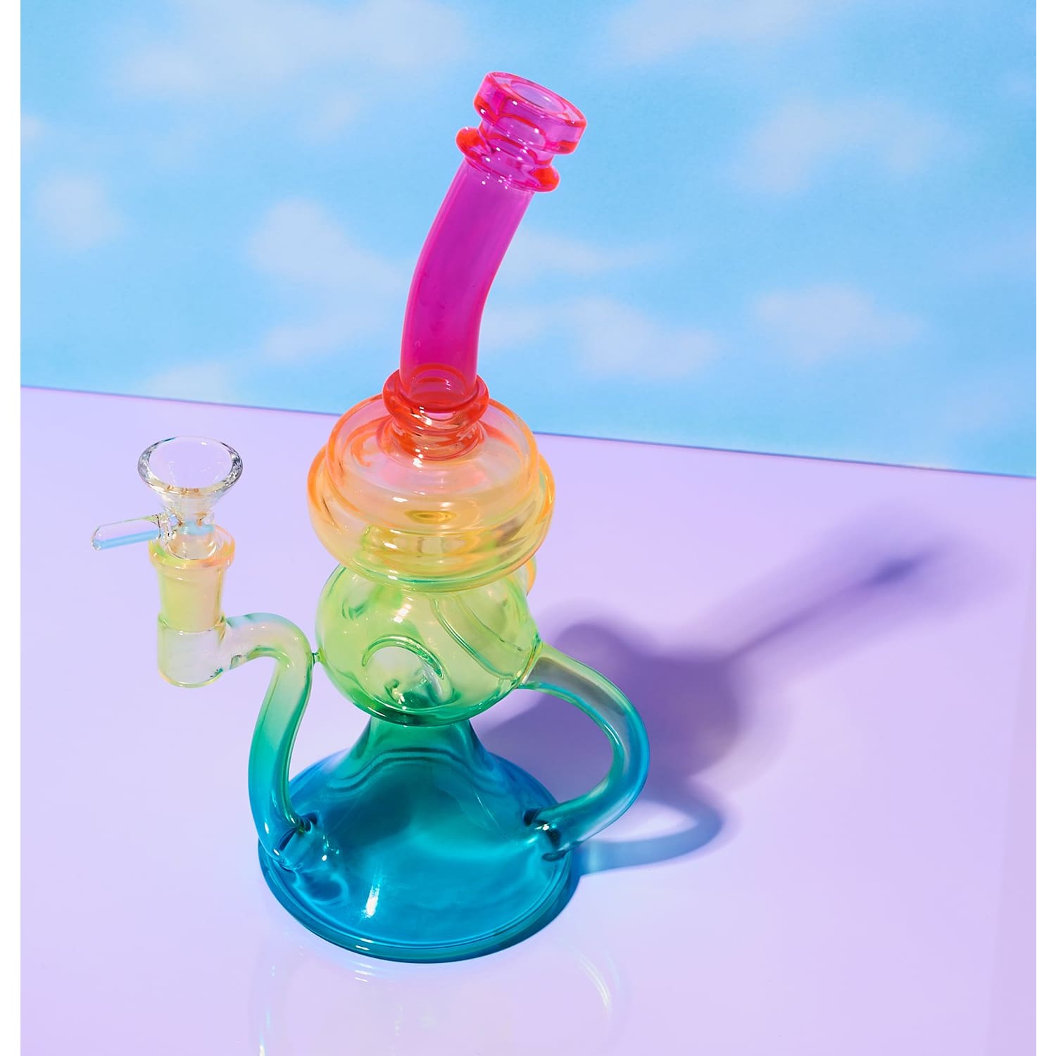 Neon Rainbow Recycler Beaker Beaker - Breakfast of Champions