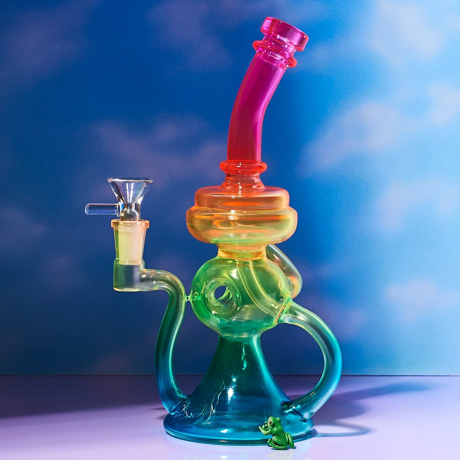Neon Rainbow Recycler Beaker Beaker - Breakfast of Champions
