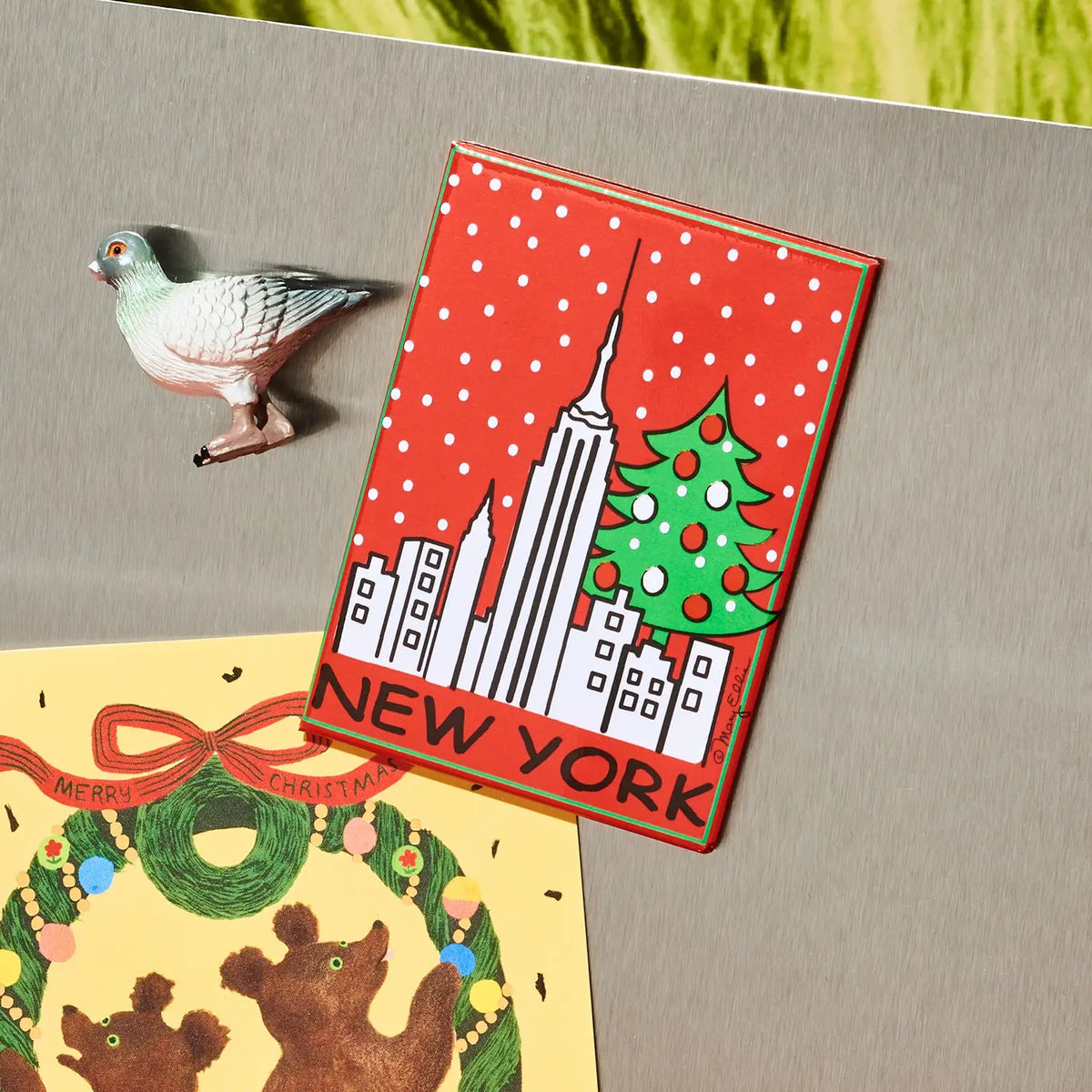 New York Christmas Skyline Magnet | Friends Nyc Brooklyn Ny