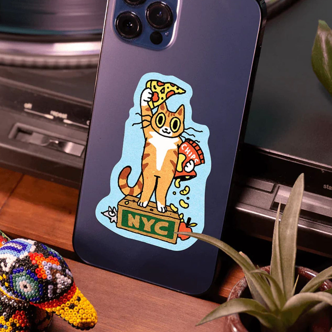 New York Kitty Cat Sticker Decorative Sticker - Stickers