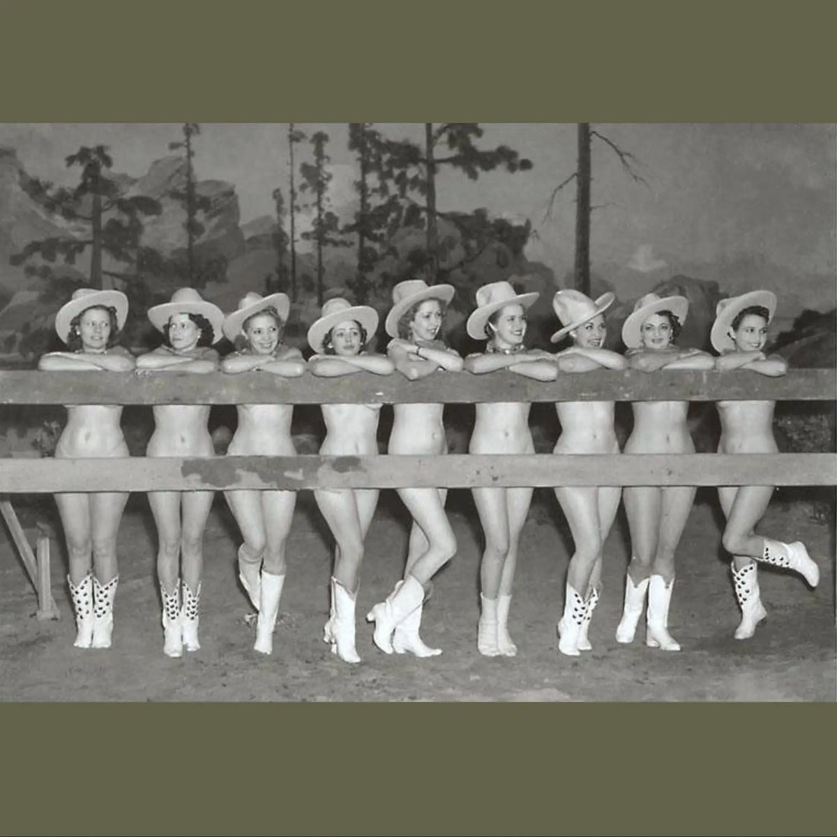 Nude Cowgirls by Fence Postcard Fip | Friends Nyc Brooklyn