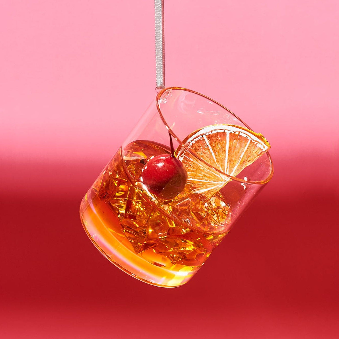 Old Fashioned Cocktail Ornament Christmas Ornament - Fake