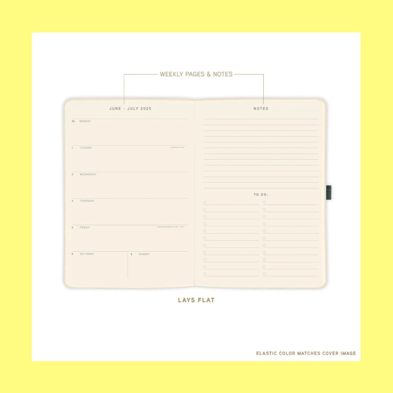 Olive Hardbound Planner 2026 Calendar26 Fake Food Green Tea