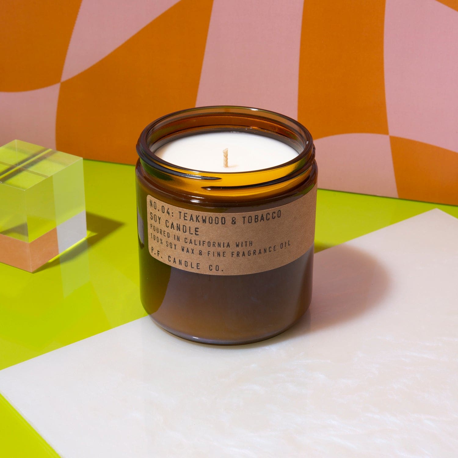 P.f. Candle Co. Large - Teakwood & Tobacco Candle - Candles