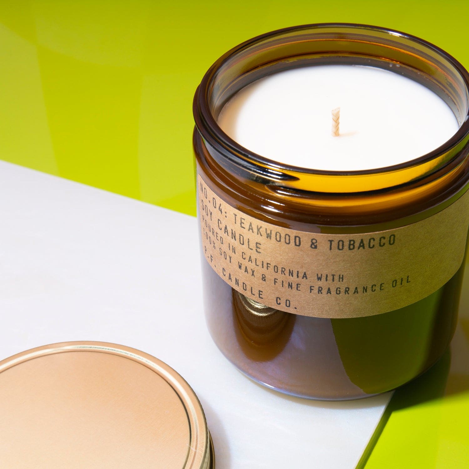 P.f. Candle Co. Large - Teakwood & Tobacco Candle - Candles