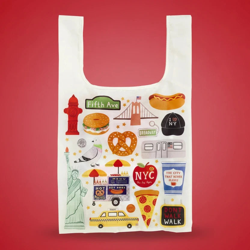 Packable Nylon Tote Big Apple | Friends Nyc Brooklyn Ny