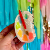 Paint Palette Hair Claw Artist Made Cute Hair Clip