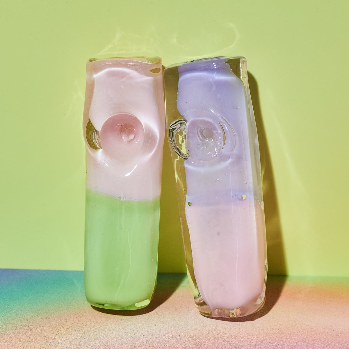 Pastel Brick Hand Pipe Cg-107 0722 - Q222 - Smoke