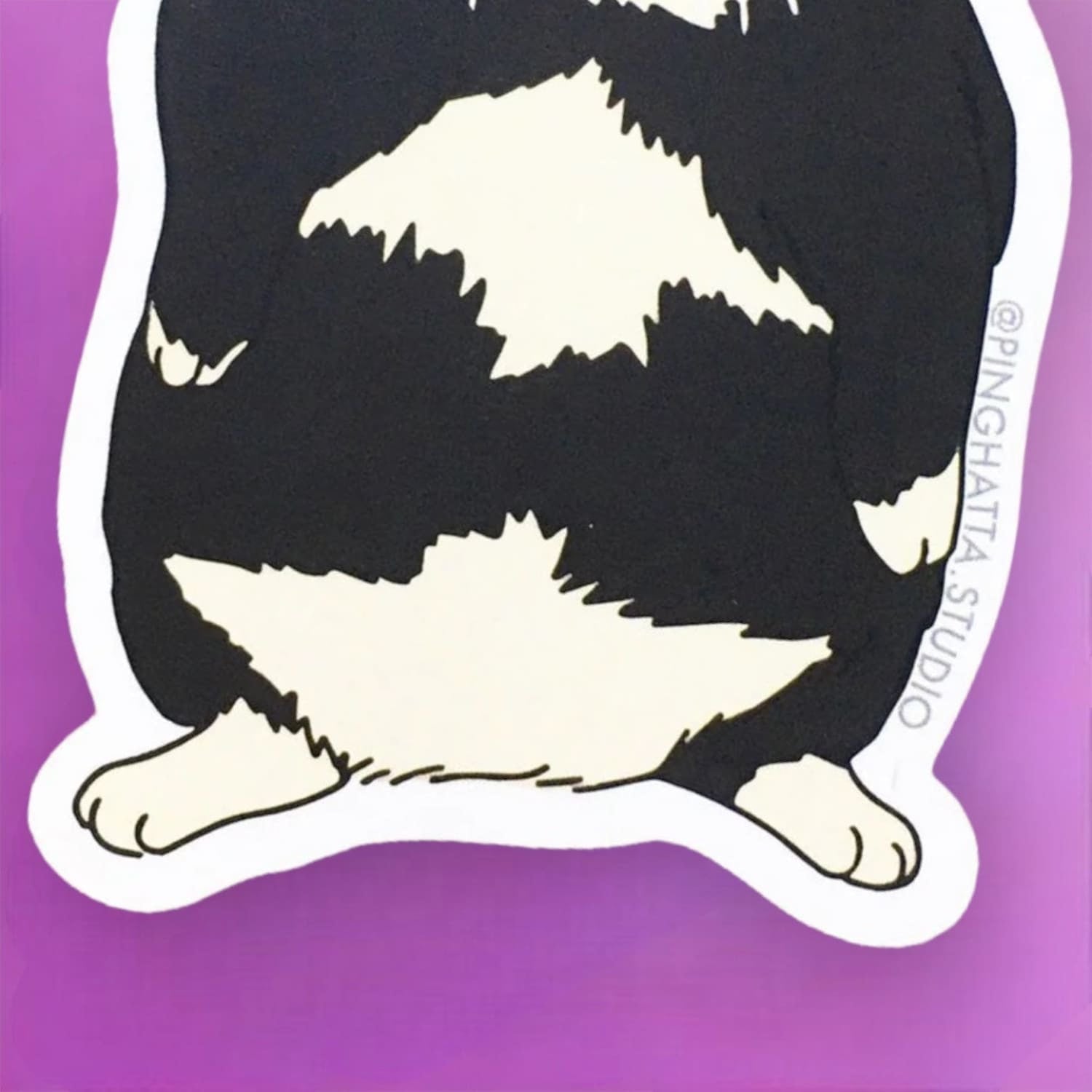 Ping Hatta Sticker - Standing Cat Animal Novelty - Cat