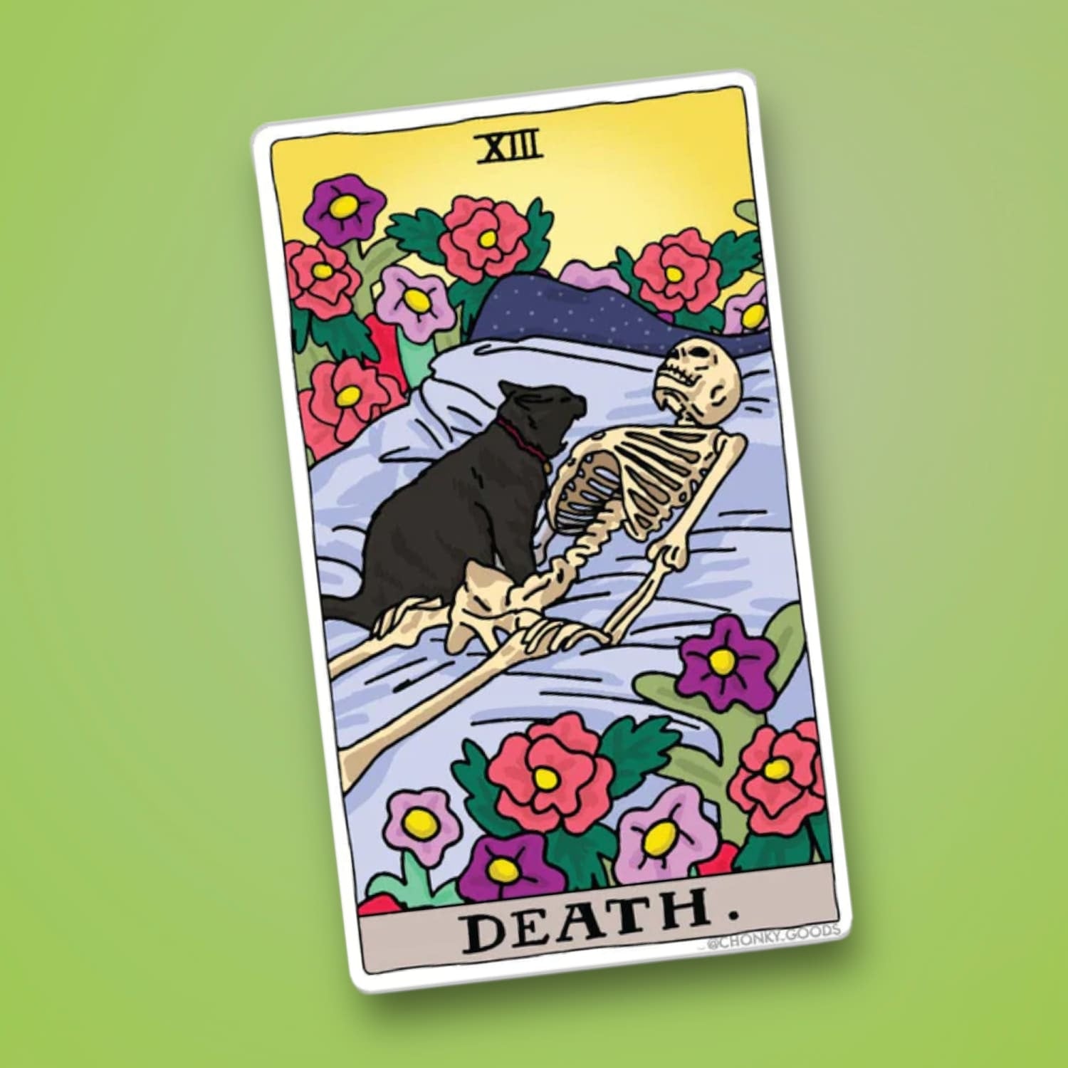 Ping Hatta Sticker - Tarot Cat Death 0822 - Cat - Lover