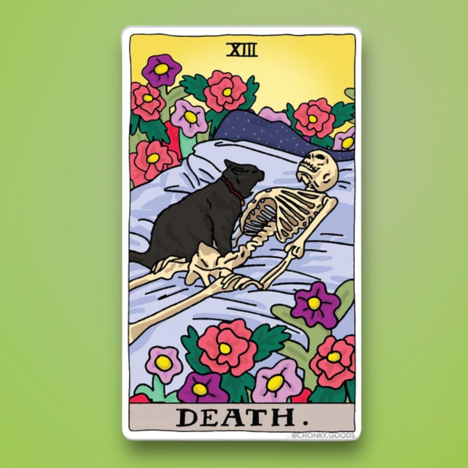 Ping Hatta Sticker - Tarot Cat Death 0822 - Cat - Lover