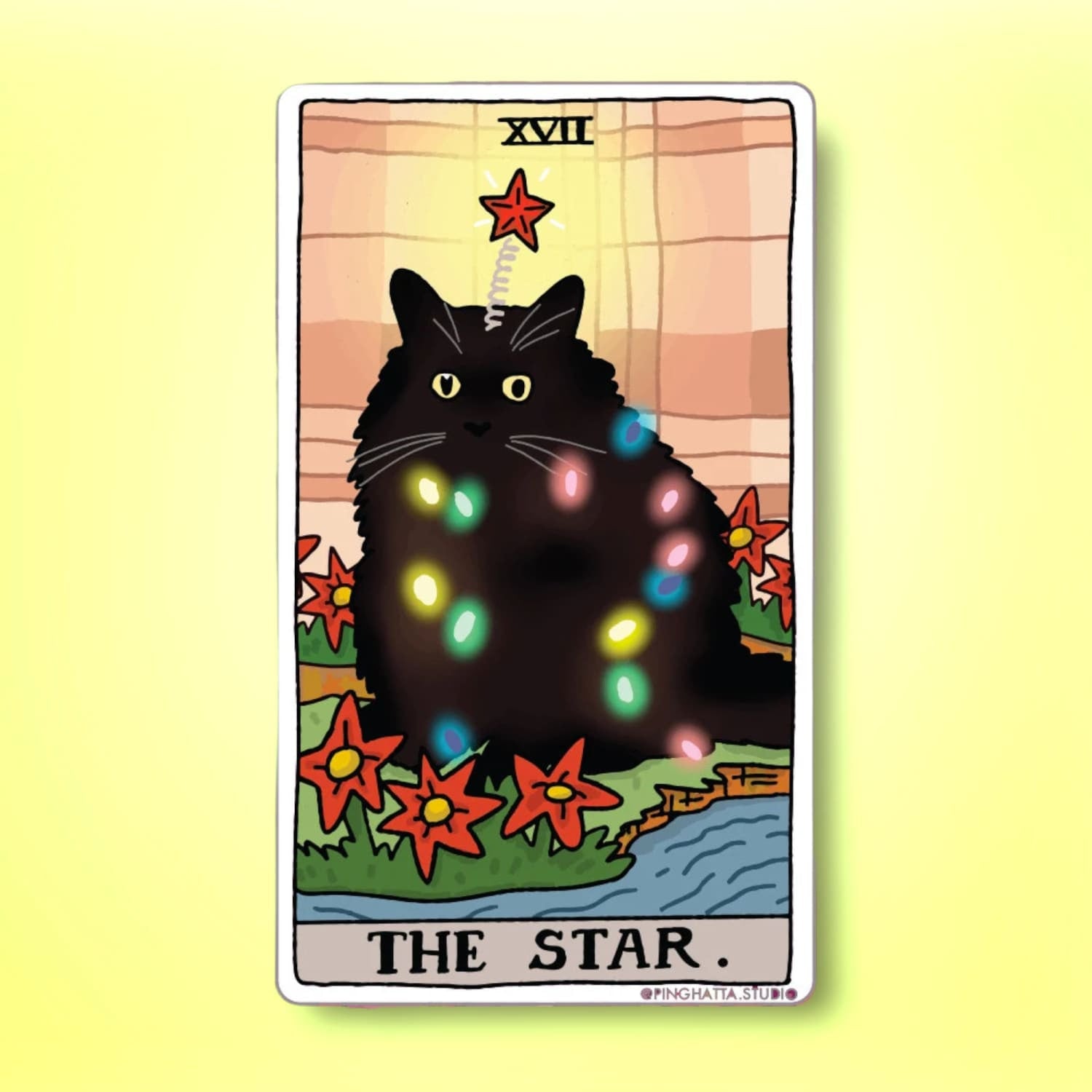 Ping Hatta Sticker - Tarot Cat The Star 0822 - Boyfriend