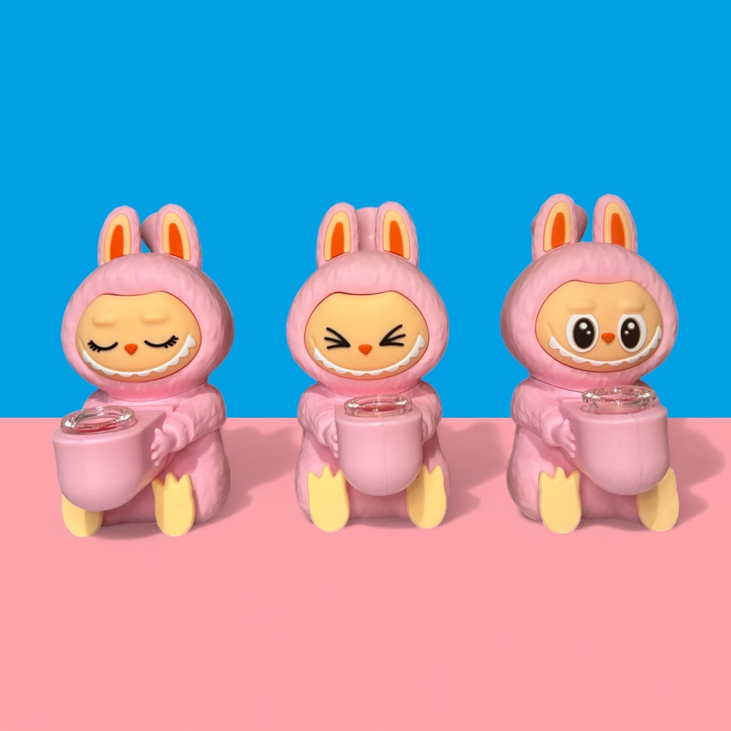 Pink Monster Labubong Aesthetic Bong - Cute Girly Smoke