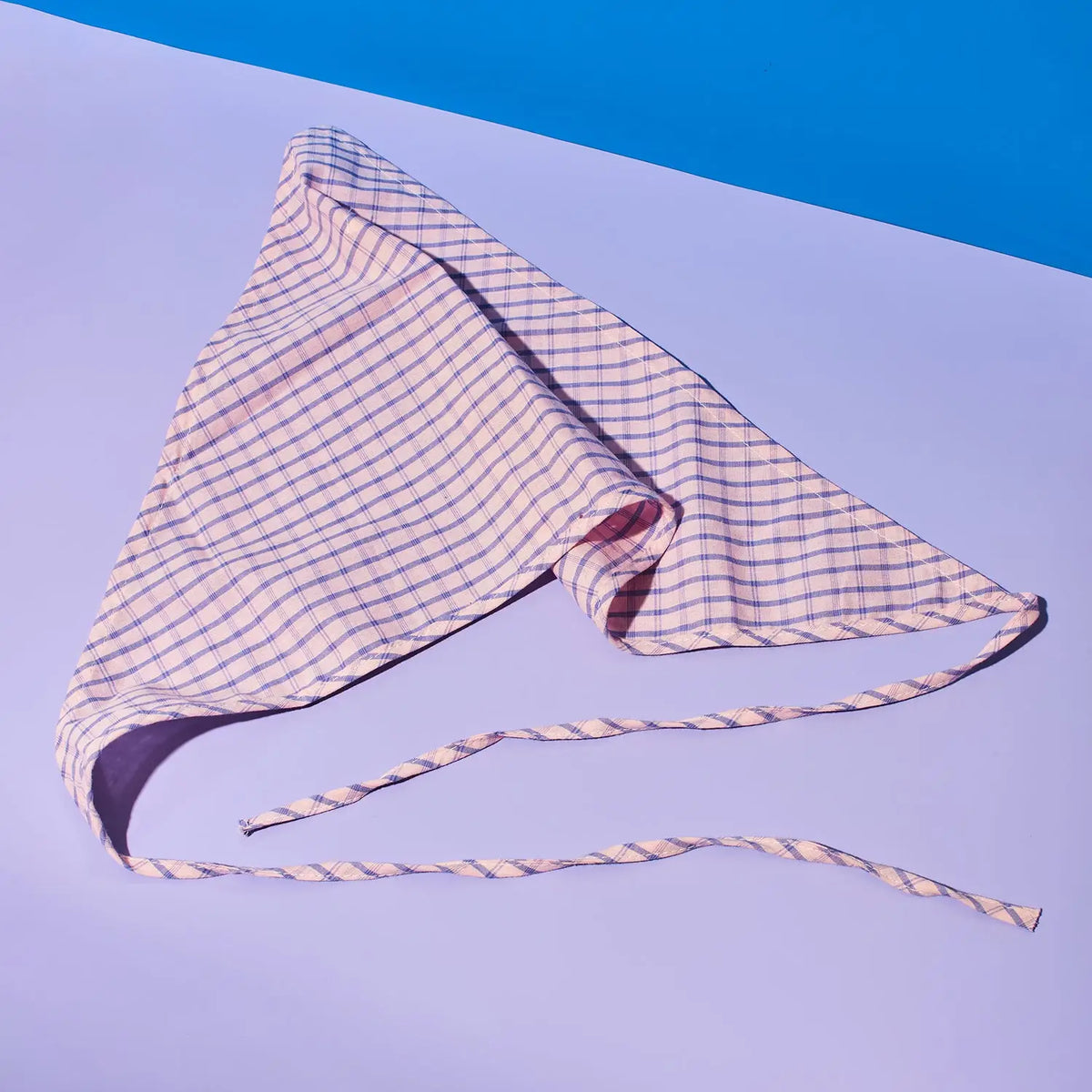 Plaid Triangle Headscarf Bandana - Purple Haila | Friends