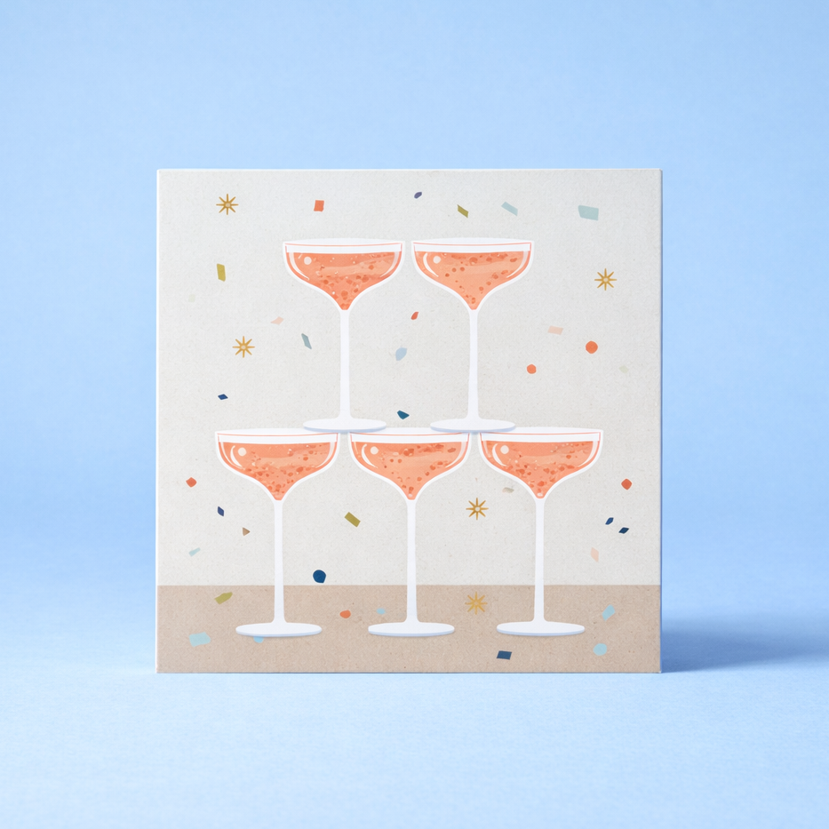 Pop Up Card Mini - Champagne Bottle | Friends Nyc Brooklyn