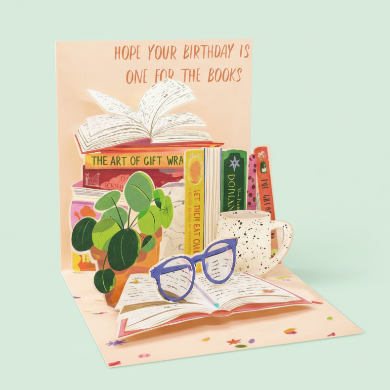 Pop Up Card Mini - Literary Birthday | Friends Nyc Brooklyn