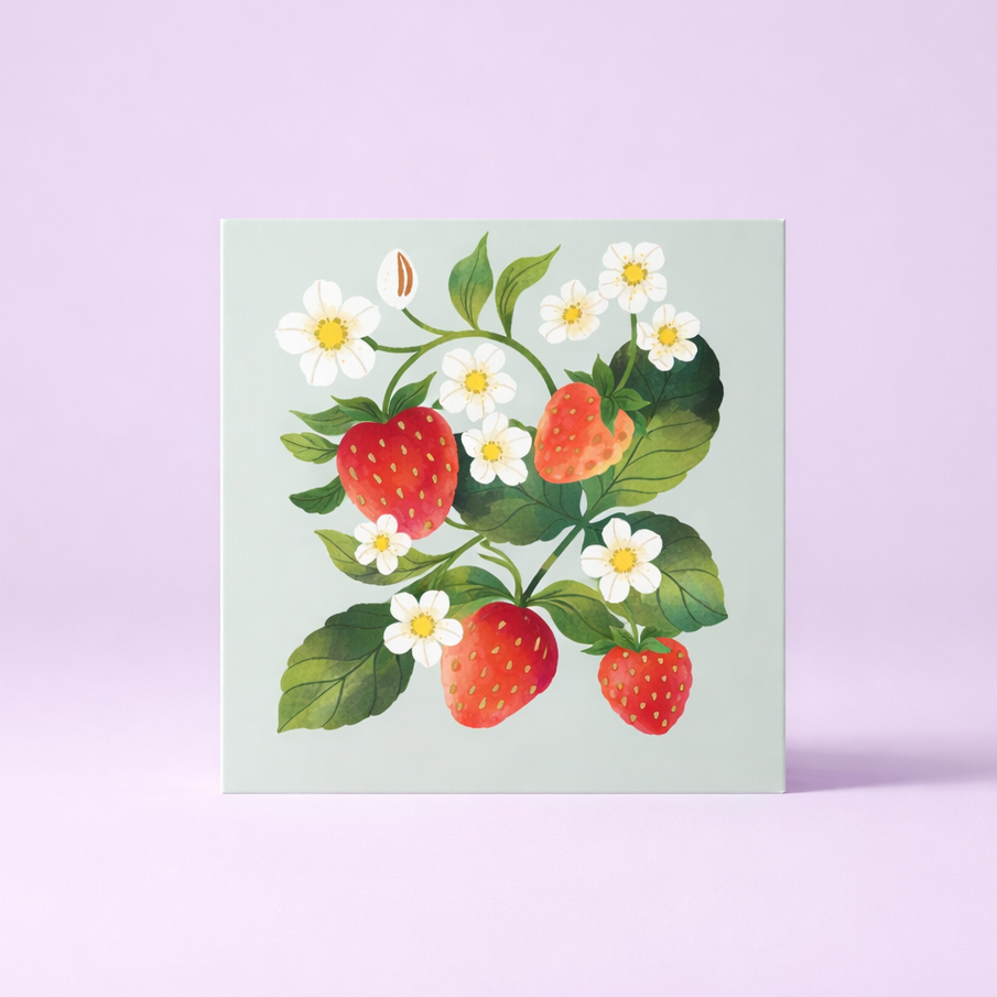Pop Up Mini Card - Strawberry | Friends Nyc Brooklyn Ny