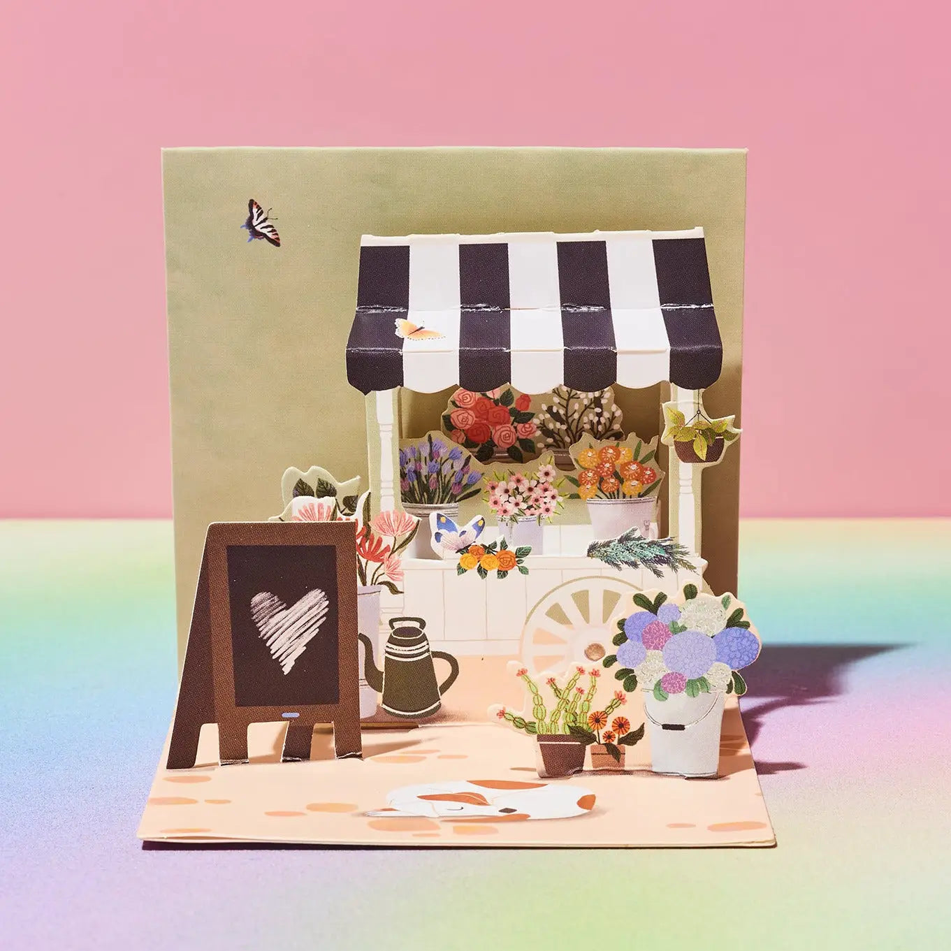 Pop Up Mini Greeting Card - Flower Cart | Friends Nyc